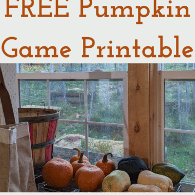 FREE Pumpkin Game Printable + Reasons To Enjoy Fall
