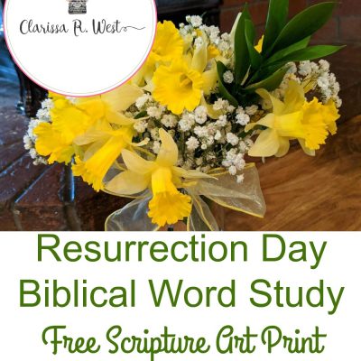 Resurrection Day Biblical Word Study | FREE Scripture Art Print