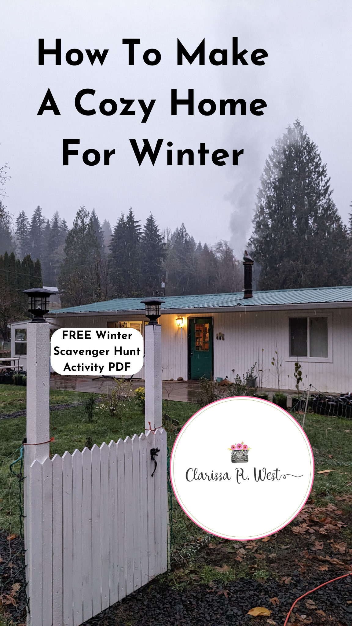 how to make a cozy home + FREE Winter Scavenger Hunt Activity PDF