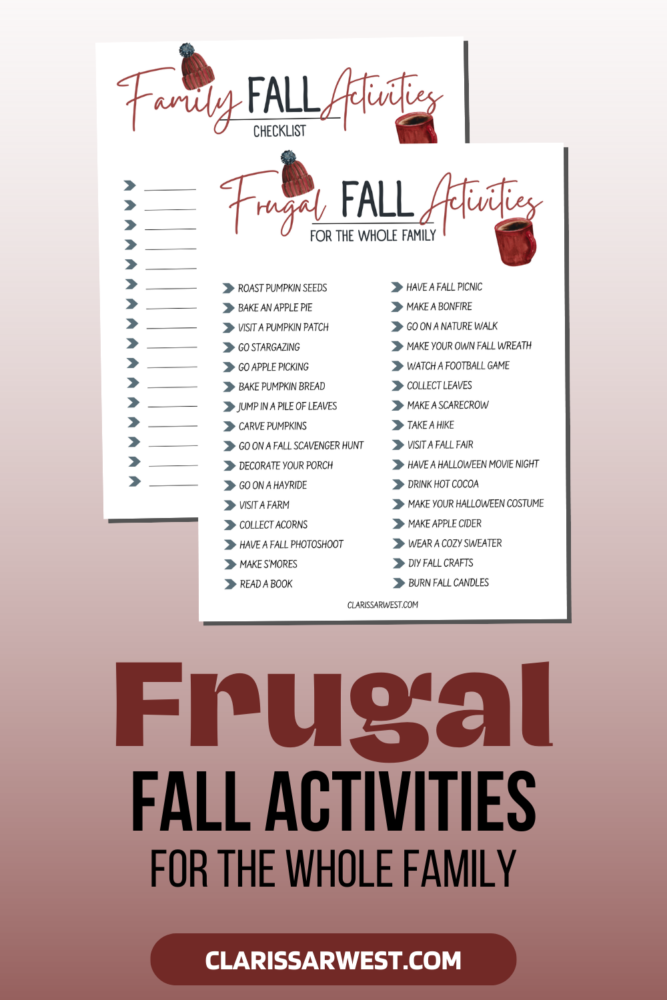FRUGAL FALL ACTIVITIES