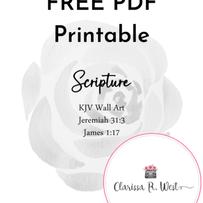 Free Scripture Printable | Jeremiah 31:3 & James 1:17