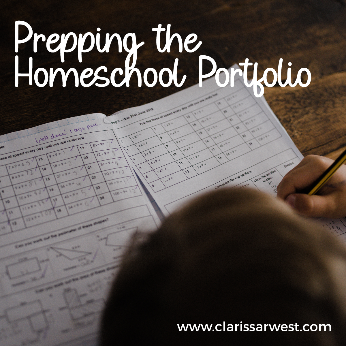 Prepping the homeschool portfolio