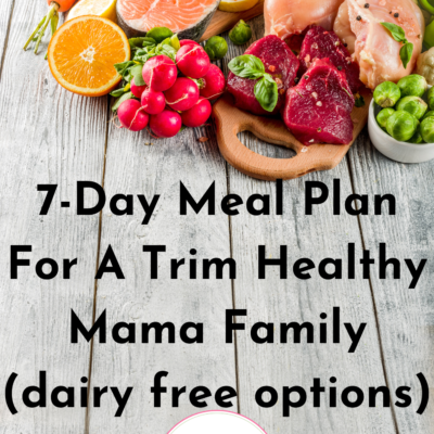 7-Day Meal Plan For A Trim Healthy Mama Family (dairy free options)