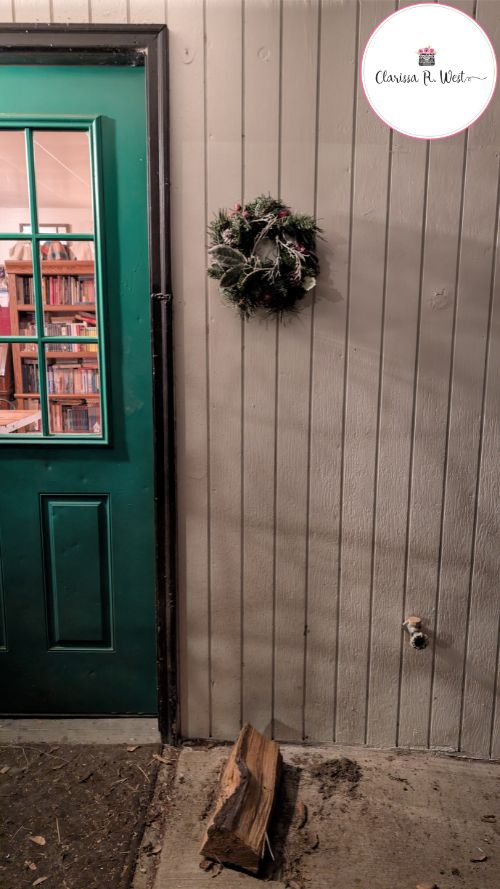 winter door at hygge cottage