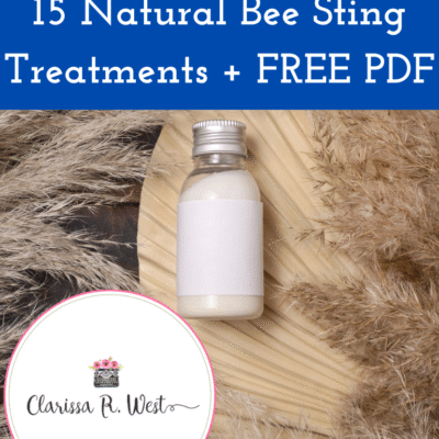 15 Natural Bee Sting Treatments + FREE PDF